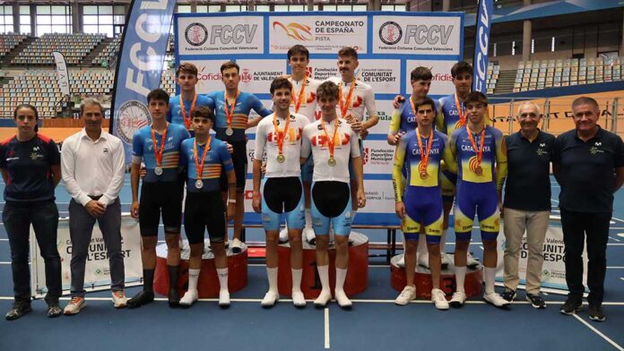 Bronze de Roc Verdaguer, Ivan Rovira i Jaume Villar a l’estatal de ciclisme en pista